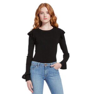 Alice + Olivia Mittie Ruffled Pullover Sweater XS
